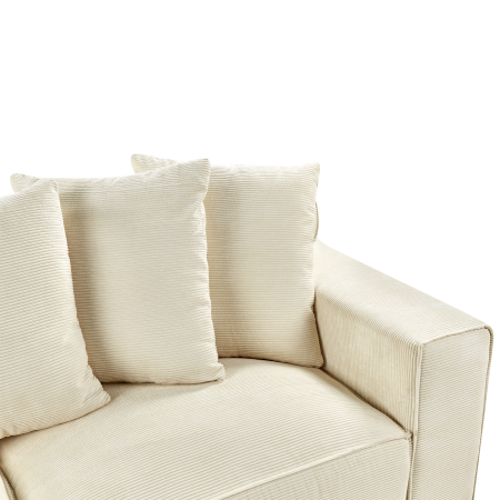3-seater sofa VISKAN Velour Light Beige [7]