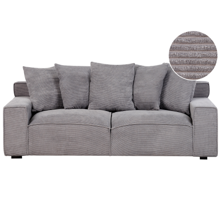 3-seater sofa VISKAN Velour Dark grey [1]