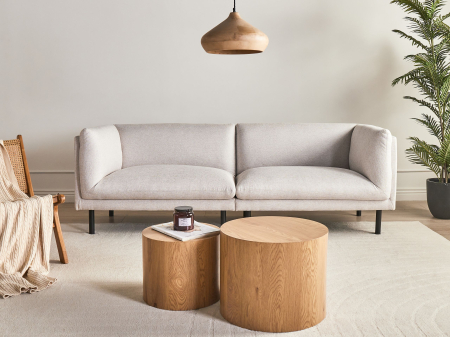 Canapele - Canapea cu 3 locuri VORGOD  Bej deschis