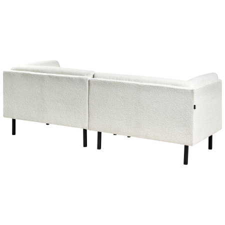 Canapea cu 3 locuri VORGOD Boucle Alb-murdar [5]