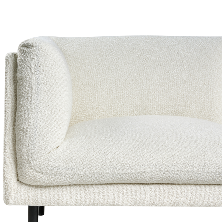 Canapea cu 3 locuri VORGOD Boucle Alb-murdar [6]