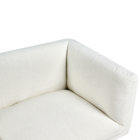 Canapea cu 3 locuri VORGOD Boucle Alb-murdar [7]