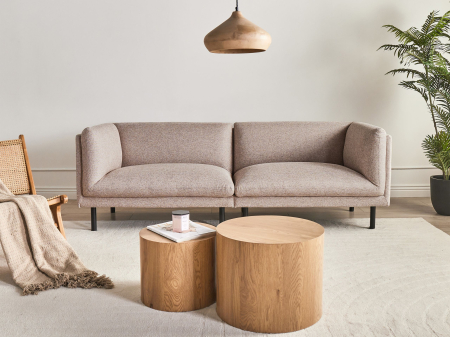 Canapele - Canapea cu 3 locuri VORGOD  Maro deschis