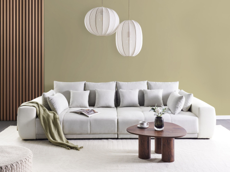 Canapea cu 4 locuri - Canapea cu 4 locuri TORPO  Bej deschis