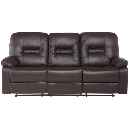 BERGEN 3-seater manual recliner sofa Brown eco-leather [3]