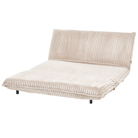 Canapea extensibilă cu 2 locuri ABISKO Blană artificială Alb-murdar [6]