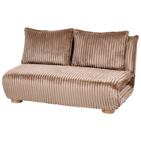 Canapea extensibilă cu 2 locuri ABISKO Blană artificială Maro deschis [3]