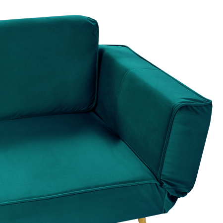 Canapea extensibilă cu 2 locuri SAARELA Catifea Verde smarald [8]
