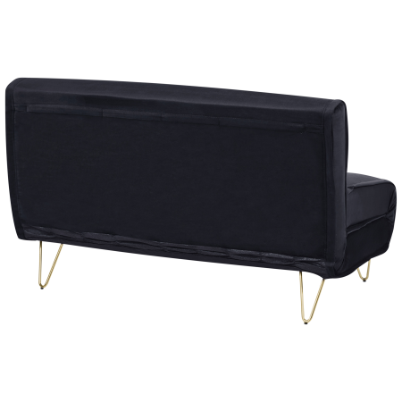 2-seater sofa bed VESTFOLD Black velvet [5]