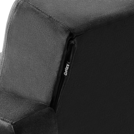 Canapea extensibilă cu 3 locuri ABERDEEN Catifea Negru [8]