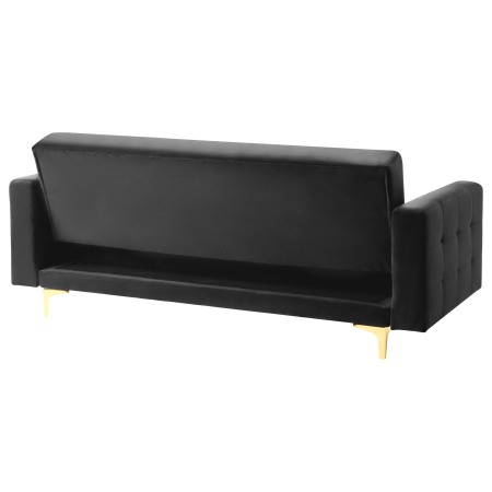 Canapea extensibilă cu 3 locuri ABERDEEN Catifea Negru [5]