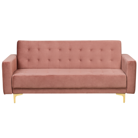 3-Seater Sofa ABERDEEN Pink Velvet [1]