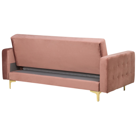 3-Seater Sofa ABERDEEN Pink Velvet [4]