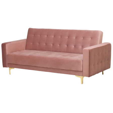 3-Seater Sofa ABERDEEN Pink Velvet [3]