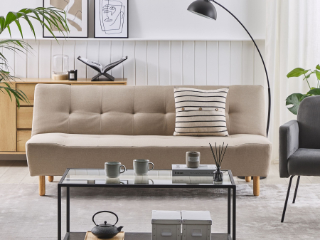 Canapele - Canapea extensibilă cu 3 locuri ALSTEN  Bej