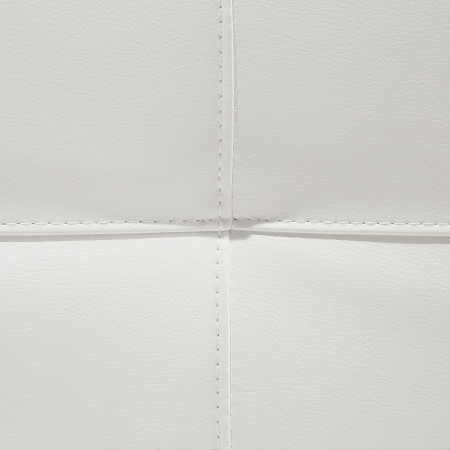 Canapea extensibilă cu 3 locuri DERBY Piele ecologică Alb [6]