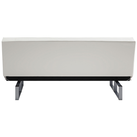 Canapea extensibilă cu 3 locuri DERBY Piele ecologică Alb [5]