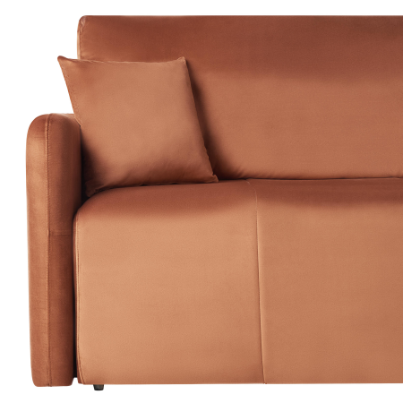 3-seater sofa bed EGGE Velvet Golden brown [5]