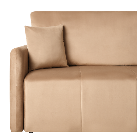 Canapea extensibilă cu 3 locuri EGGE Catifea Maro deschis [5]