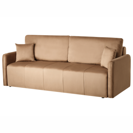 Canapea extensibilă cu 3 locuri EGGE Catifea Maro deschis [3]