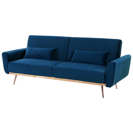 2-seater sofa with 3-seater EINA Velvet Navy Blue [3]