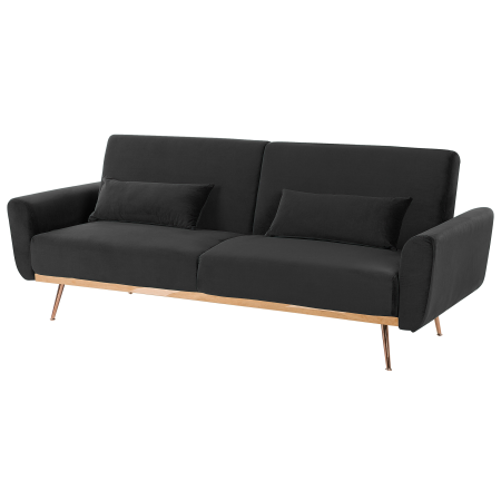 3-seater sofa bed EINA Black Velvet [5]