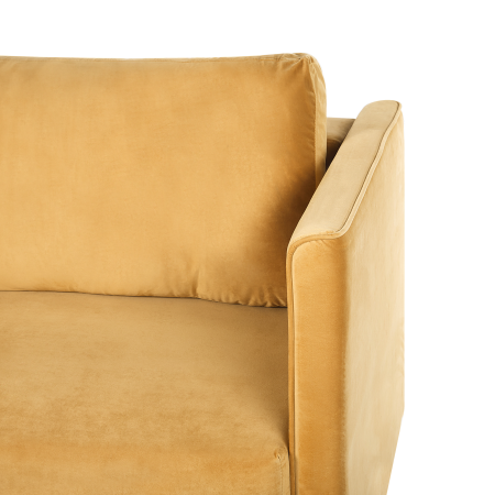 Canapea extensibilă cu 3 locuri EKSJO Catifea Galben muștar cu depozitare [6]