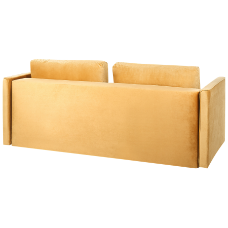 Canapea extensibilă cu 3 locuri EKSJO Catifea Galben muștar cu depozitare [5]