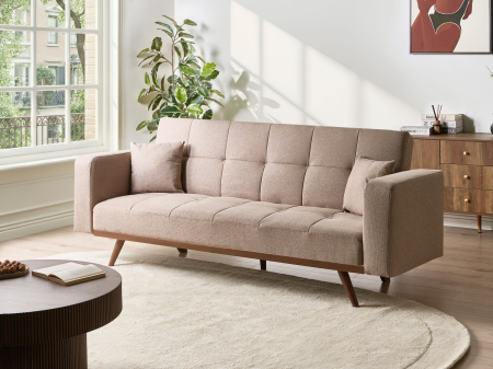 Canapea extensibilă - Canapea extensibilă cu 3 locuri HJULBY Maro deschis