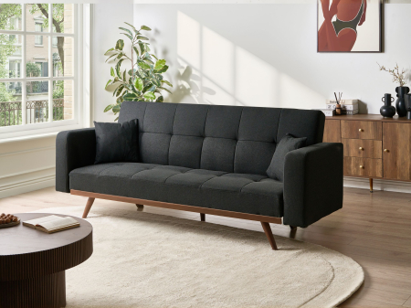 Canapea extensibilă - Canapea extensibilă cu 3 locuri HJULBY Negru