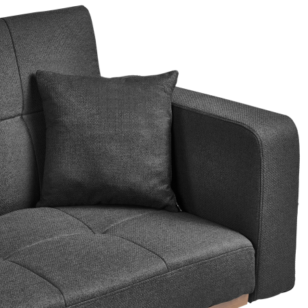 Canapea extensibilă cu 3 locuri HJULBY Negru [7]