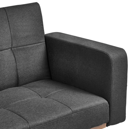 Canapea extensibilă cu 3 locuri HJULBY Negru [8]