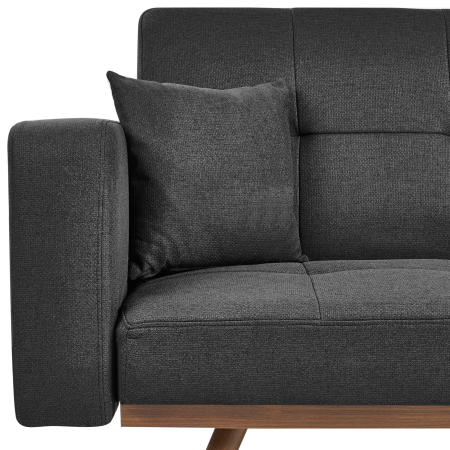 Canapea extensibilă cu 3 locuri HJULBY Negru [6]