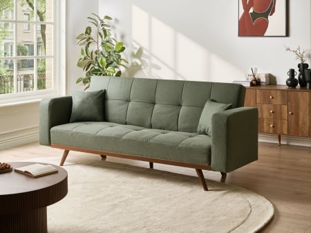 Canapea extensibilă - Canapea extensibilă cu 3 locuri HJULBY Verde măsliniu