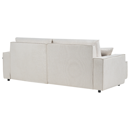 Canapea extensibilă cu 3 locuri KARILA  Bej deschis cu depozitare Dreapta [4]