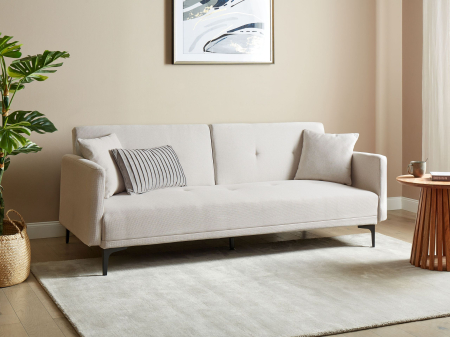 Canapea extensibilă - Canapea extensibilă cu 3 locuri LUCAN  Bej deschis