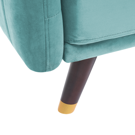 Canapea extensibilă cu 3 locuri SENJA Catifea Albastru deschis [5]