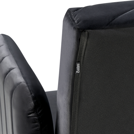 Canapea extensibilă cu 3 locuri SENJA Catifea Negru [8]