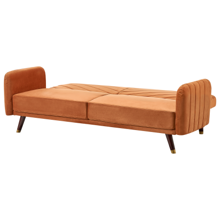 3-seater sofa bed SENJA Orange velvet [5]