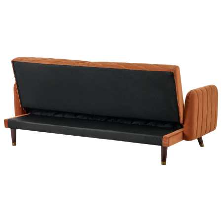 3-seater sofa bed SENJA Orange velvet [6]