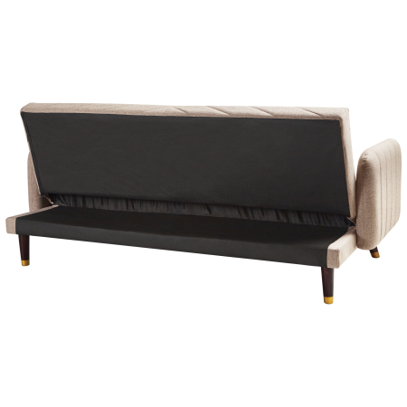 3-seater sofa SENJA Synthetic Linen Light Brown [5]