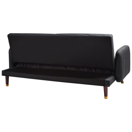 Canapea extensibilă cu 3 locuri SENJA In sintetic Negru [5]