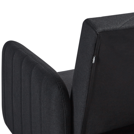 Canapea extensibilă cu 3 locuri SENJA In sintetic Negru [8]