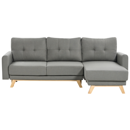 3-Seater Sofa Bed SIRO Grey with Storage Left [1]