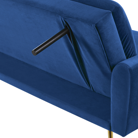 3-Seater Sofa Bed VETTRE Navy Velvet [8]