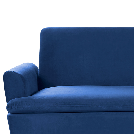 3-Seater Sofa Bed VETTRE Navy Velvet [6]