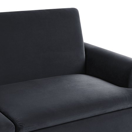 Canapea extensibilă cu 3 locuri VETTRE Catifea Negru [7]