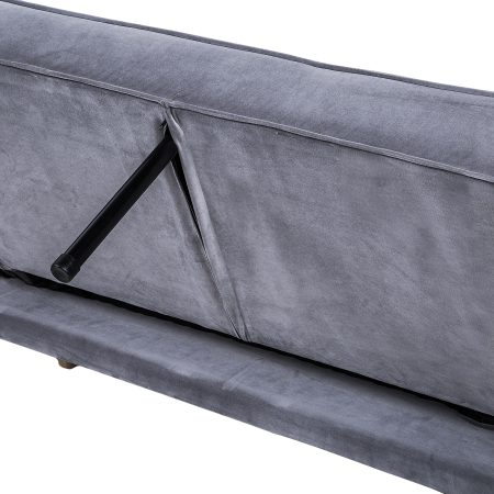 3-seater sofa bed VISNES Grey velvet [5]