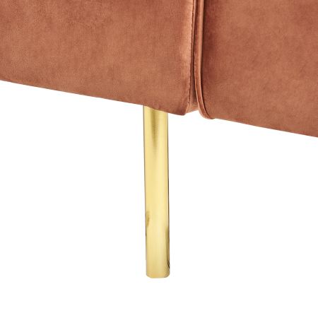 Canapea extensibilă cu 3 locuri VISNES Catifea Maro auriu [8]