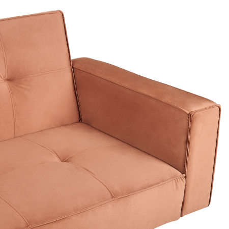 Canapea extensibilă cu 3 locuri VISNES Catifea Maro auriu [7]